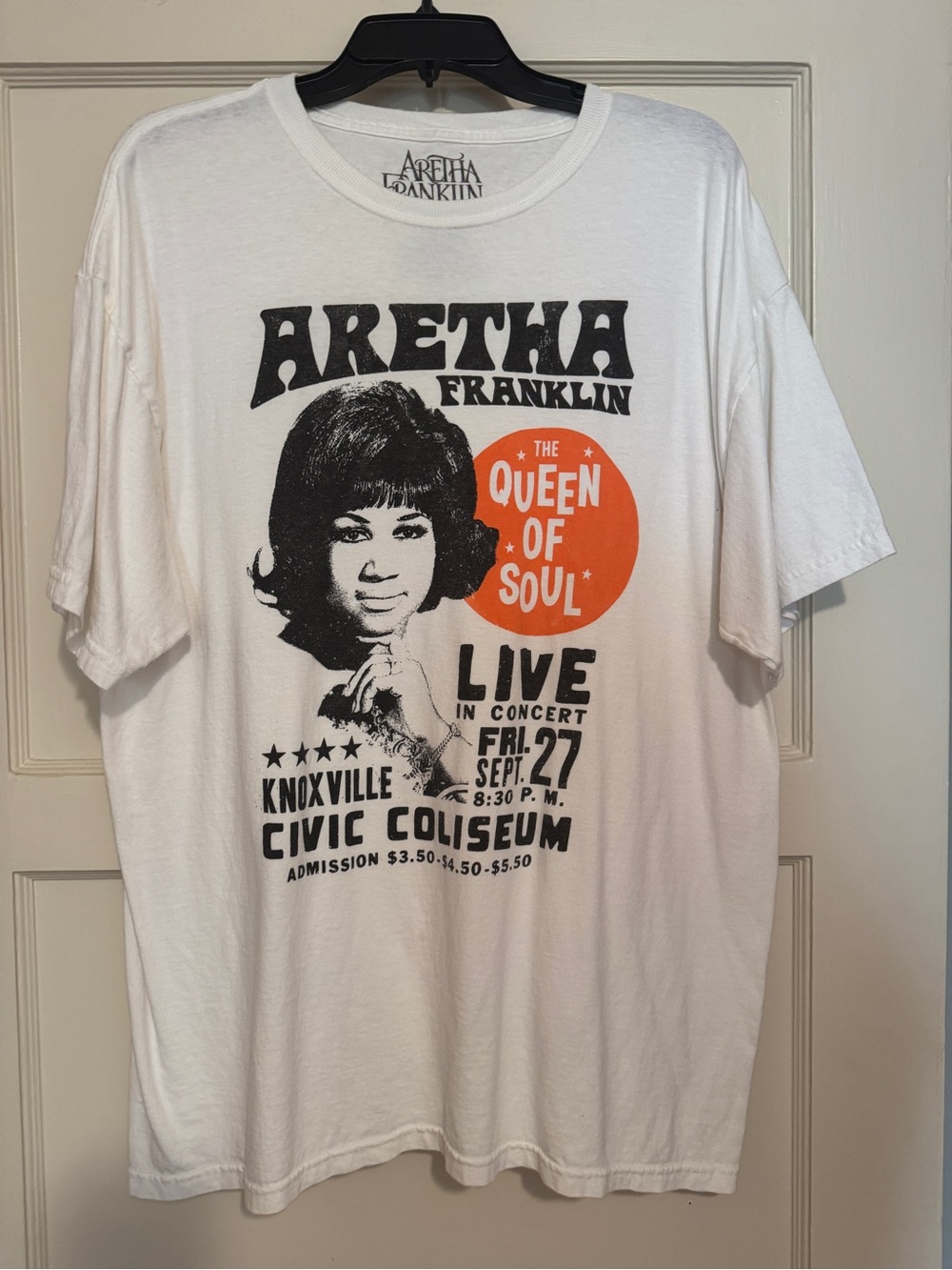 Aretha Franklin Queen of Soul t-shirt, size L